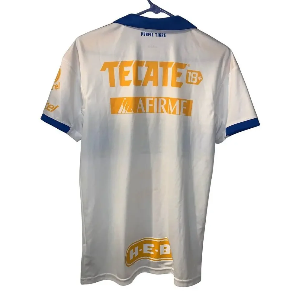 Adidas Club Tigres UANL 2022/23 Third Jersey Size S White Slim Fit Soccer Polo